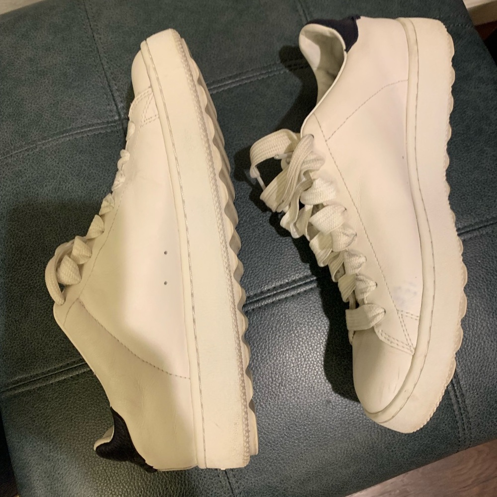 Coach White / Midnight navy Leather Sneakers - Picture 7 of 11